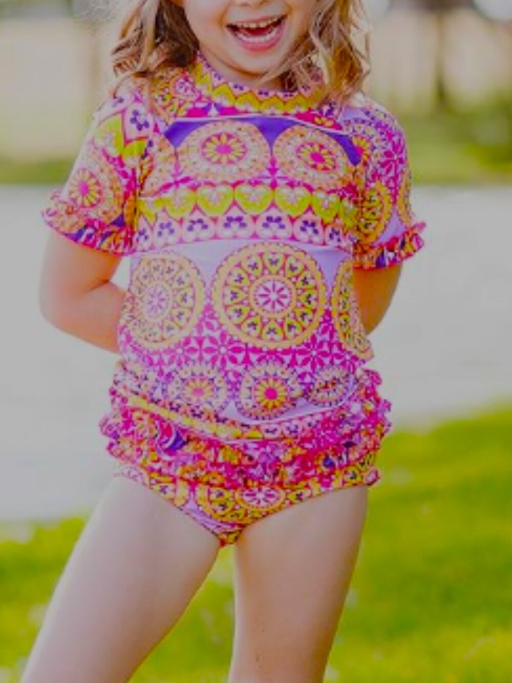 NEW WITH TAGS Ruffle Butts Divali Ruffled Rash Guard Tankini Swimsuit, 12-18 Mos